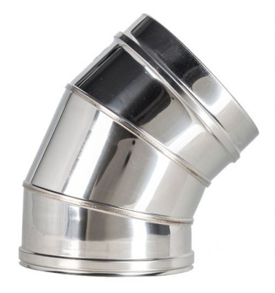 Convesa Twin Wall Flue 125mm Elbow 45°